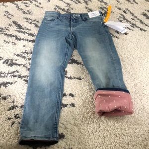 Toddler lined jeans